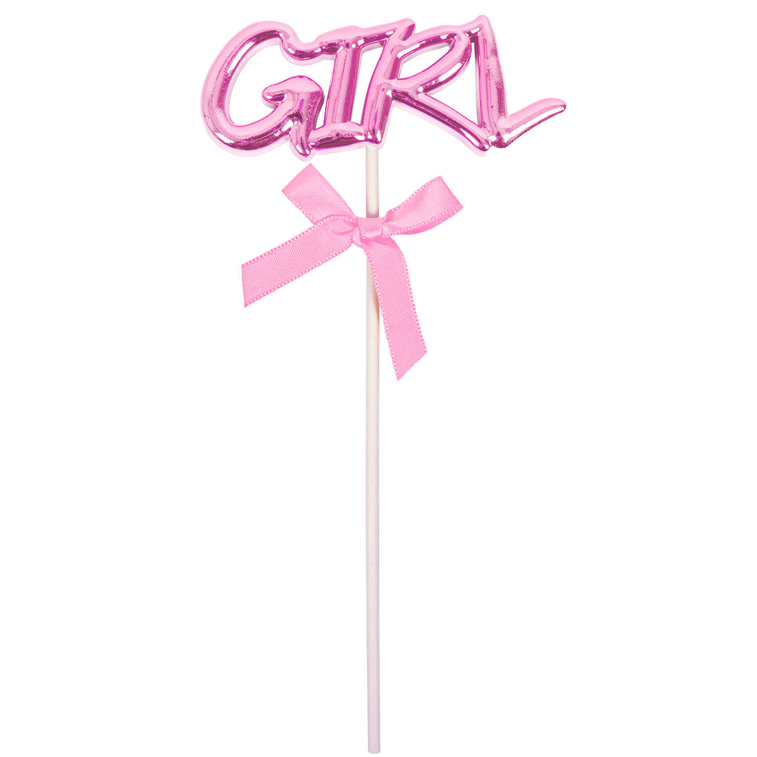 NEU Cake-Topper Girl, rosa, ca. 9cm mit 17cm Stbchen