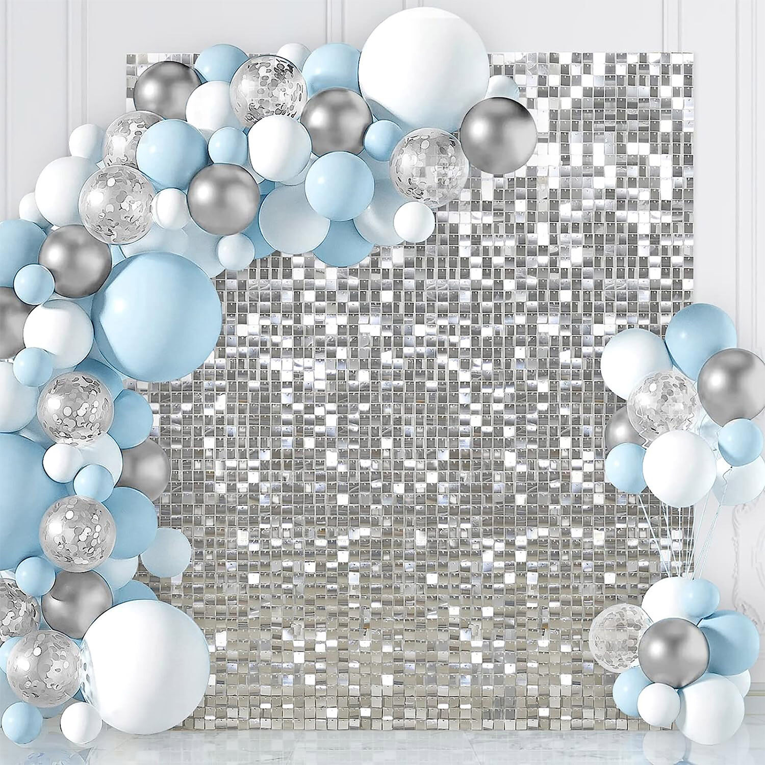 NEU Spiegel-Deko-Platte, 30x30cm, silber