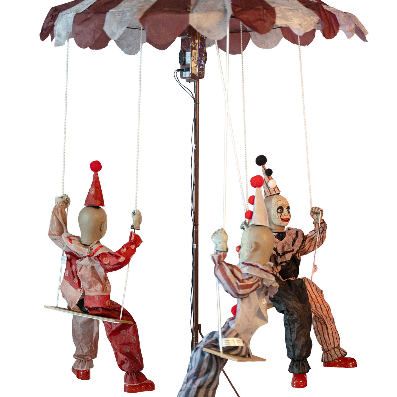 Dekofigur Karussell mit 3 Clowns, Animatronik mit Bewegung und Sound, ca. 130x130x220cm Bild 2