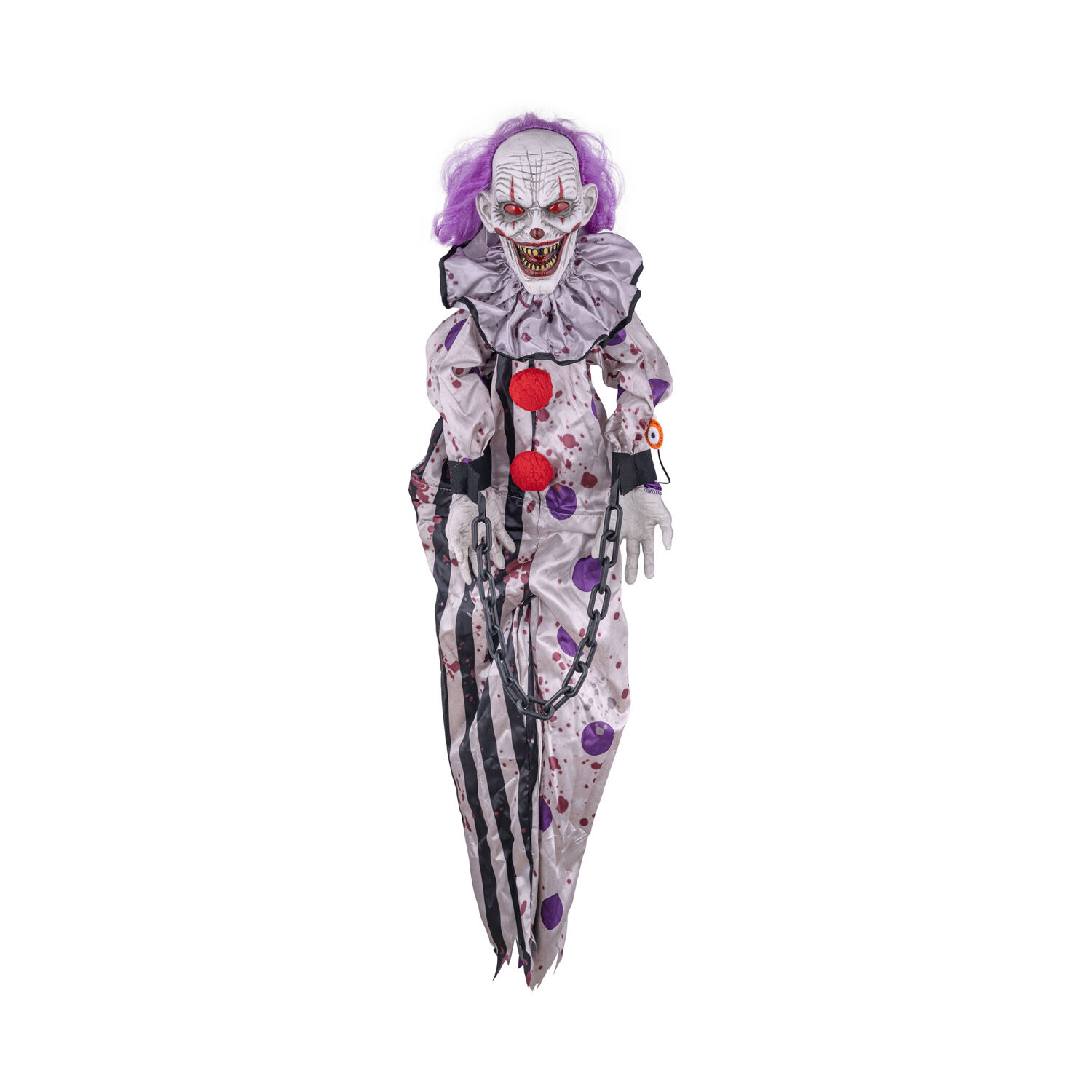 NEU Halloween-Deko-Figur Killer-Clown, mit Licht, Sound und Bewegung, ca. 110cm