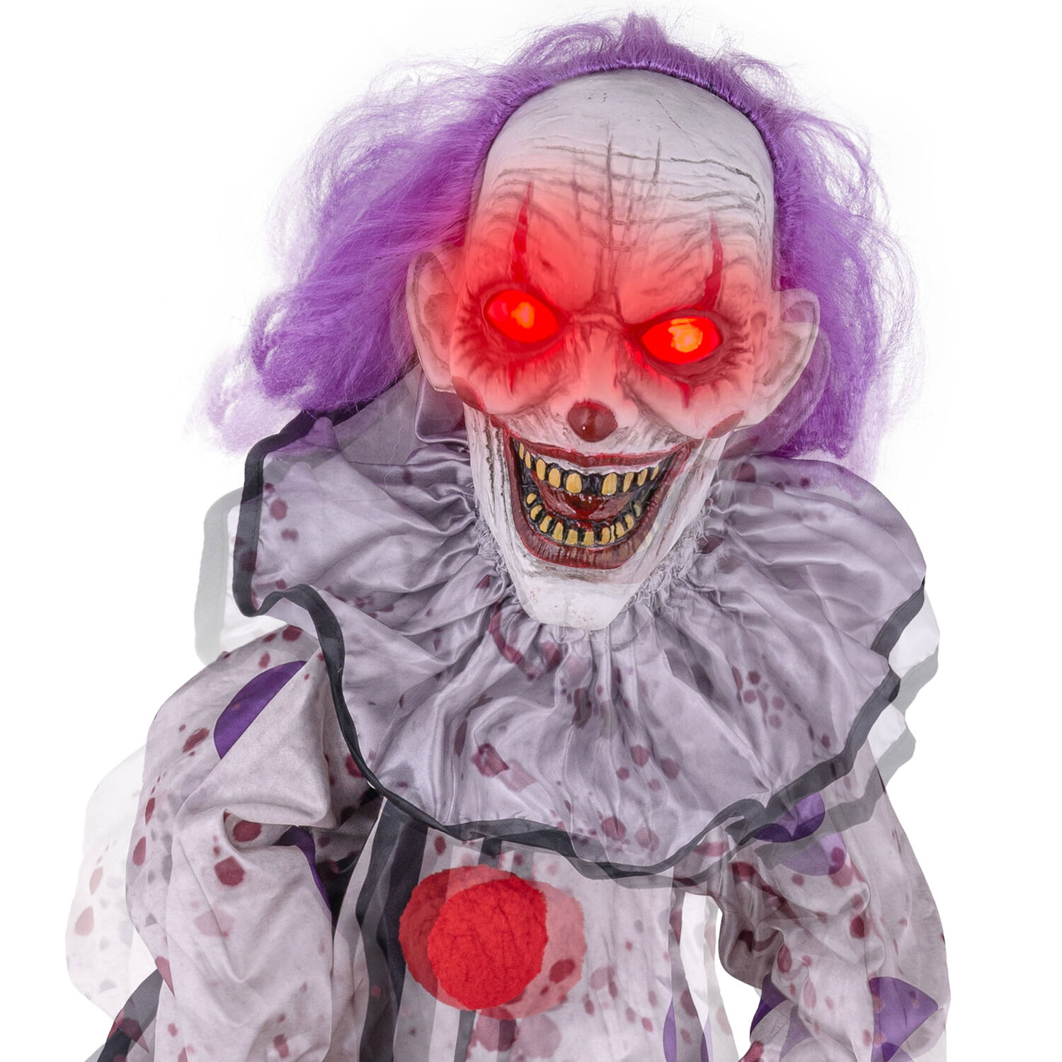 NEU Halloween-Deko-Figur Killer-Clown, mit Licht, Sound und Bewegung, ca. 110cm Bild 2