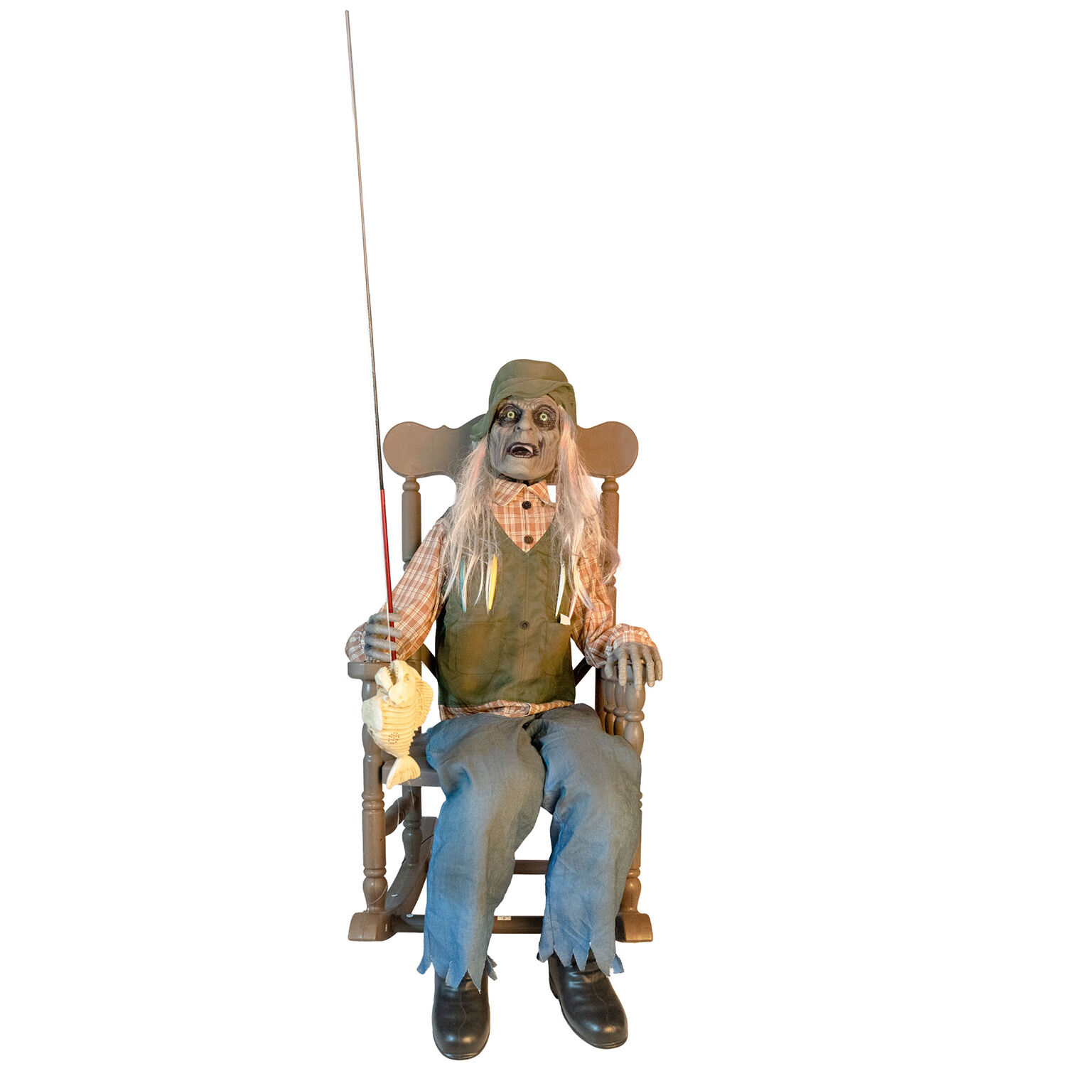 Dekofigur Rocking Fisherman, Animatronik mit Bewegung, Sound und Licht, ca. 67x95x185cm Bild 2