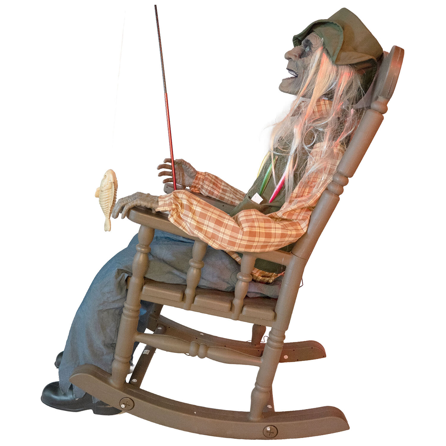 Dekofigur Rocking Fisherman, Animatronik mit Bewegung, Sound und Licht, ca. 67x95x185cm Bild 5