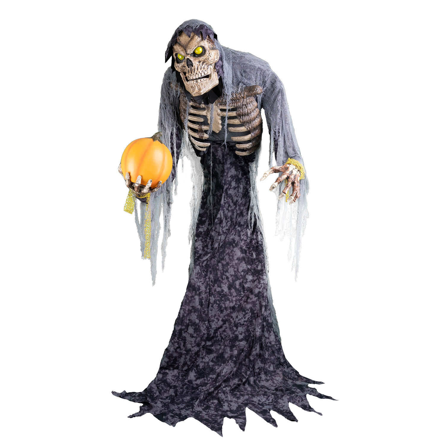 NEU Halloween-Deko-Figur Buckliger Geist, mit Licht-, Sound- und Bewegungseffekten, 210cm