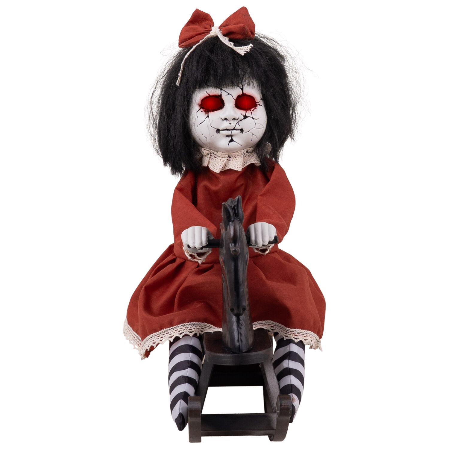 Halloween-Deko Rockin Rosie mit Schaukelpferd, mit Bewegung, Licht & Sound, ca. 38 cm Bild 2