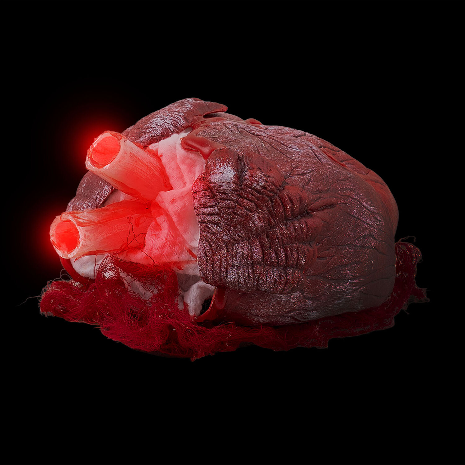 Blutiges, schlagendes Herz, Animatronik mit Bewegung, Sound und Licht, ca. 21x12x10cm Bild 2