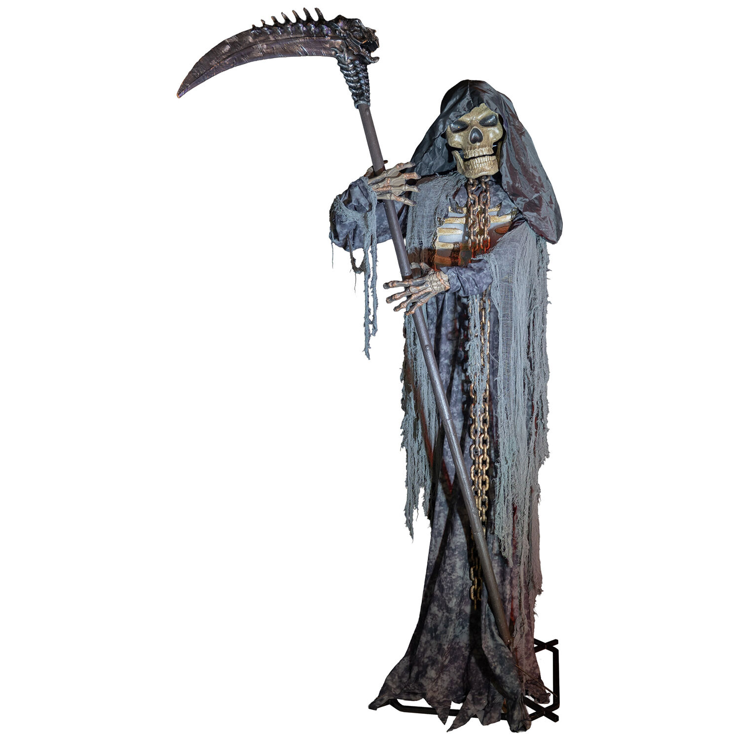 Dekofigur Sensenmann, Animatronik mit Bewegung, Sound und Licht, ca. 300cm Bild 2