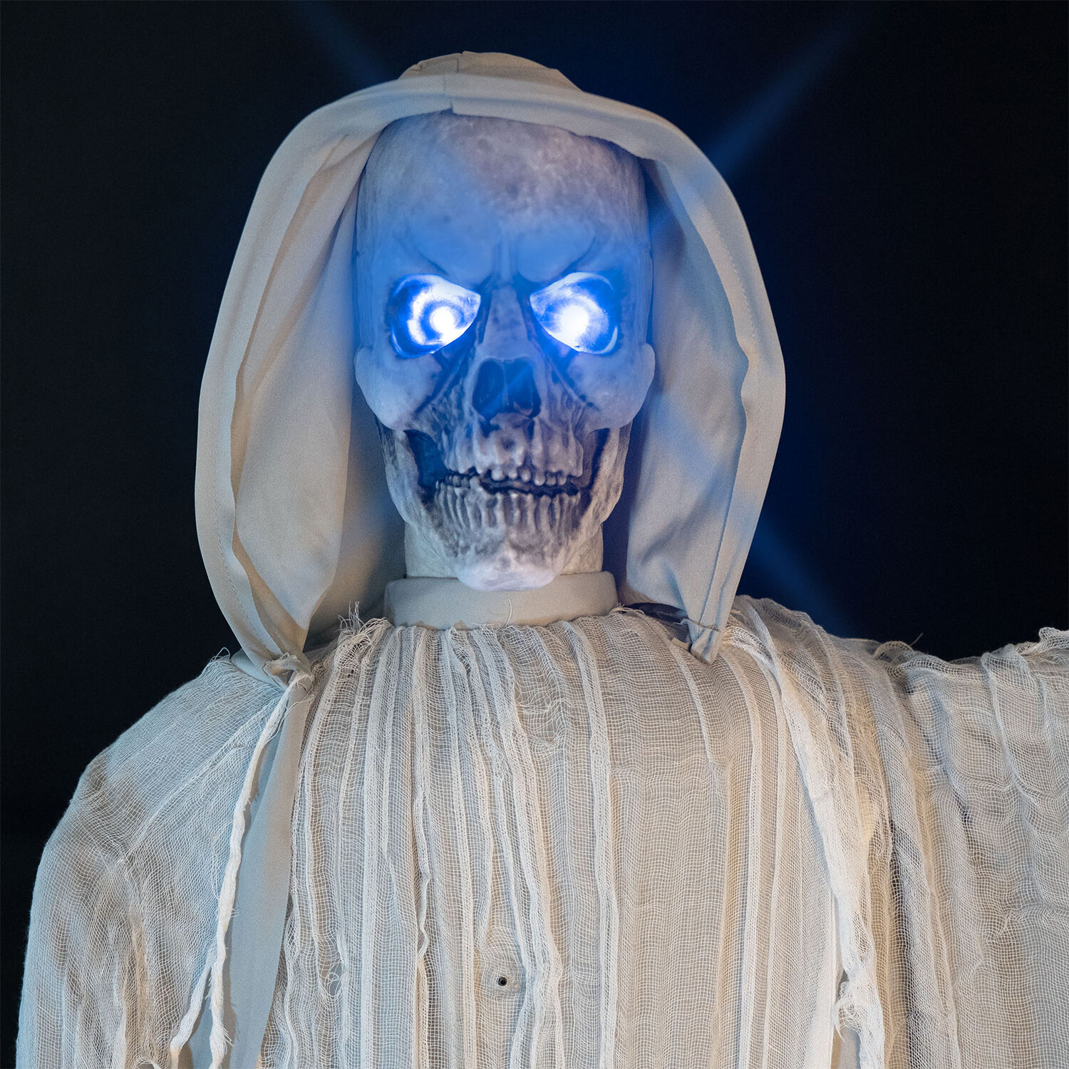 Dekofigur Skelett Glockenspieler, Animatronik mit Bewegung, Sound und Licht, ca. 182cm Bild 3