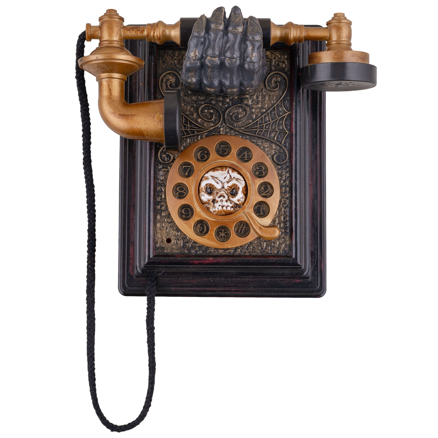 Antikes Halloween-Telefon, Animatronik mit Bewegung, Sound und Licht