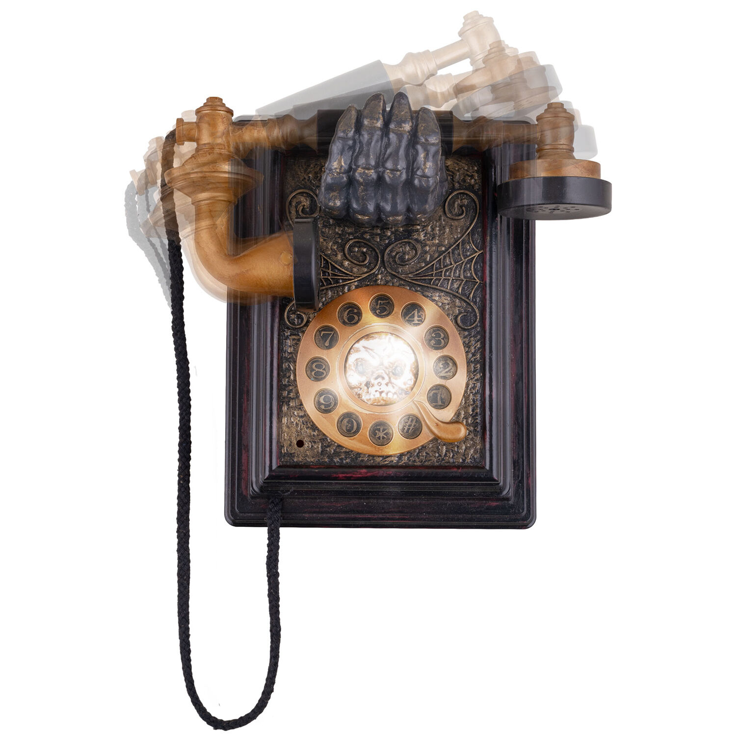 Antikes Halloween-Telefon, Animatronik mit Bewegung, Sound und Licht Bild 2