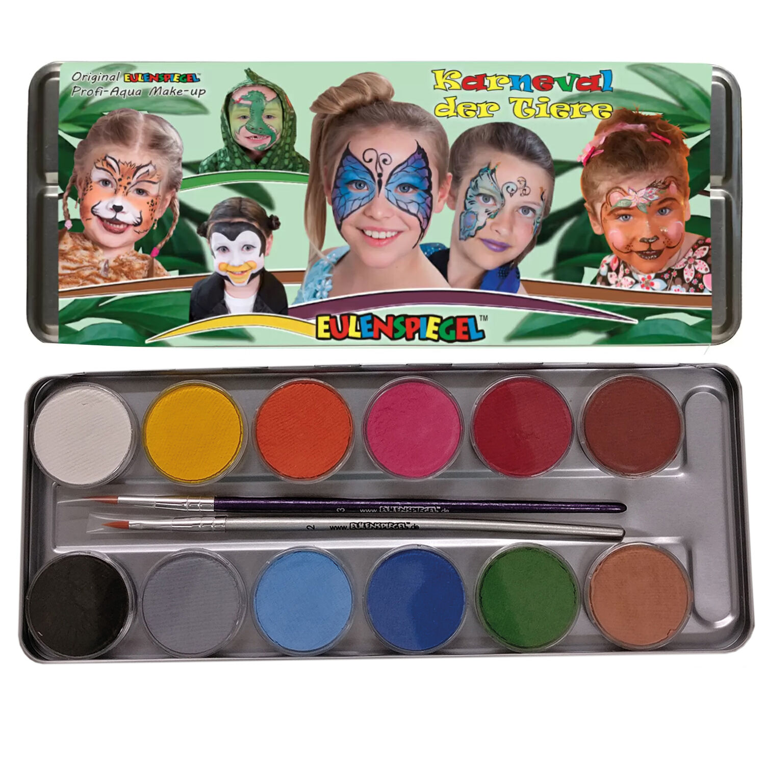 NEU Eulenspiegel Karneval der Tiere - 12 Farben Metall-Palette