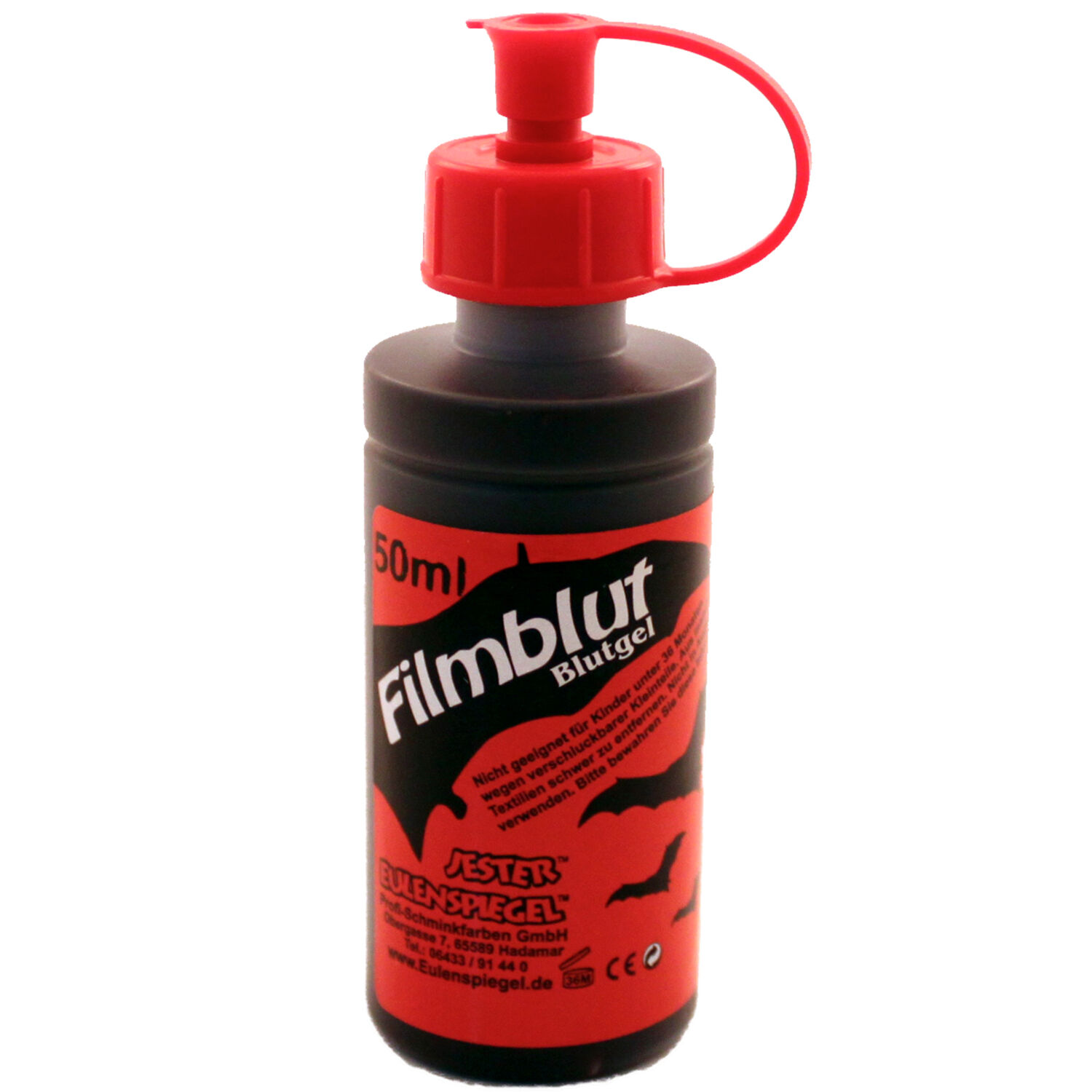 NEU Eulenspiegel Theaterblut / Filmblut dunkel, Dosierflasche, 50ml