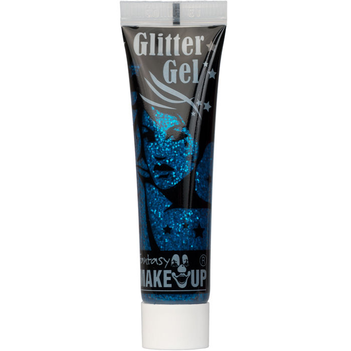 Glittercreme für die Haut, Tube 15ml, Blau