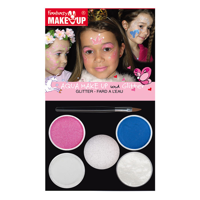 SALE Fantasy Aqua-Schmink-Set, Prinzessin / Einhorn, Vorteilspack, 6-teilig