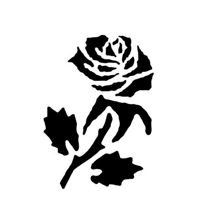 SALE Tattoo / Schmink-Schablone Rose, 6x5cm