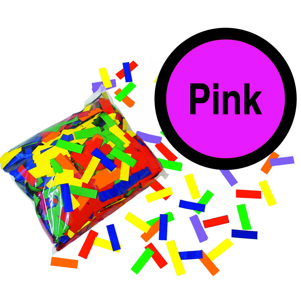 Konfetti Streifen, pink, 250 g