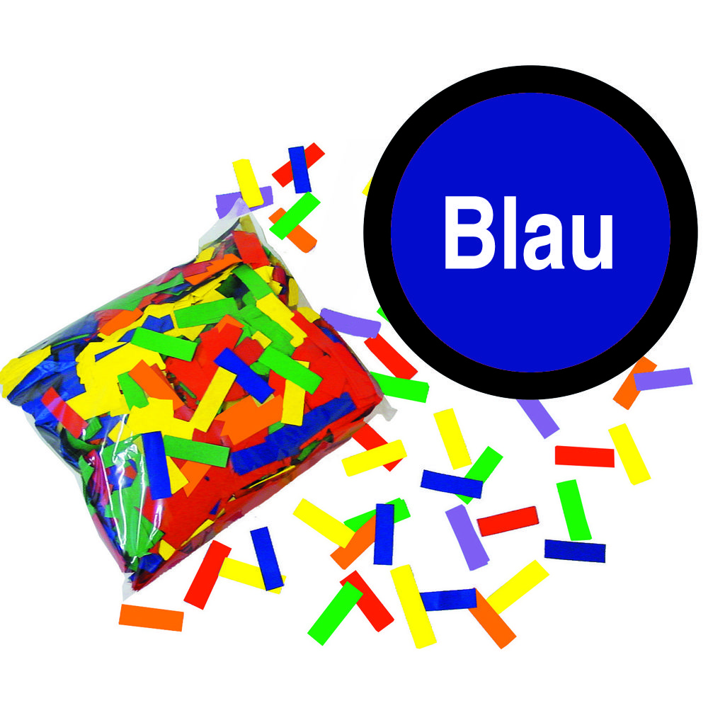 Konfetti Streifen, blau, 250 g