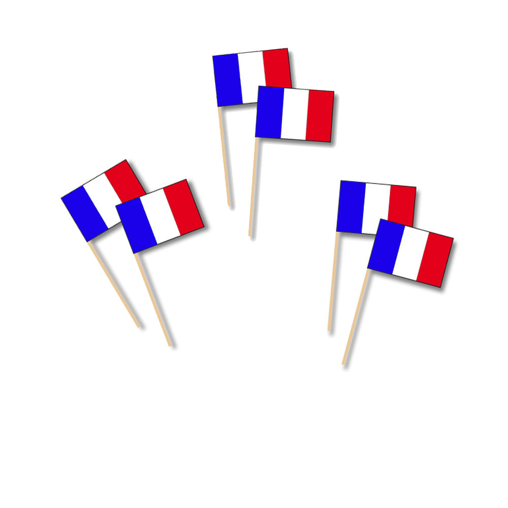 Party-Picker Frankreich, 5 cm, 50 Stück