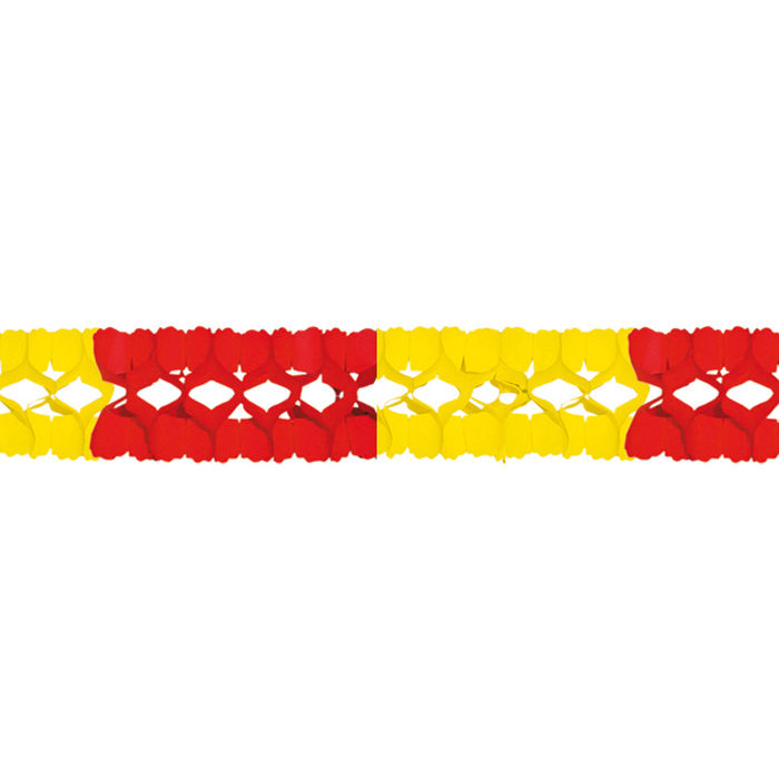 Girlande Spanien, 16cm x 16cm, 4 m lang, rot/gelb