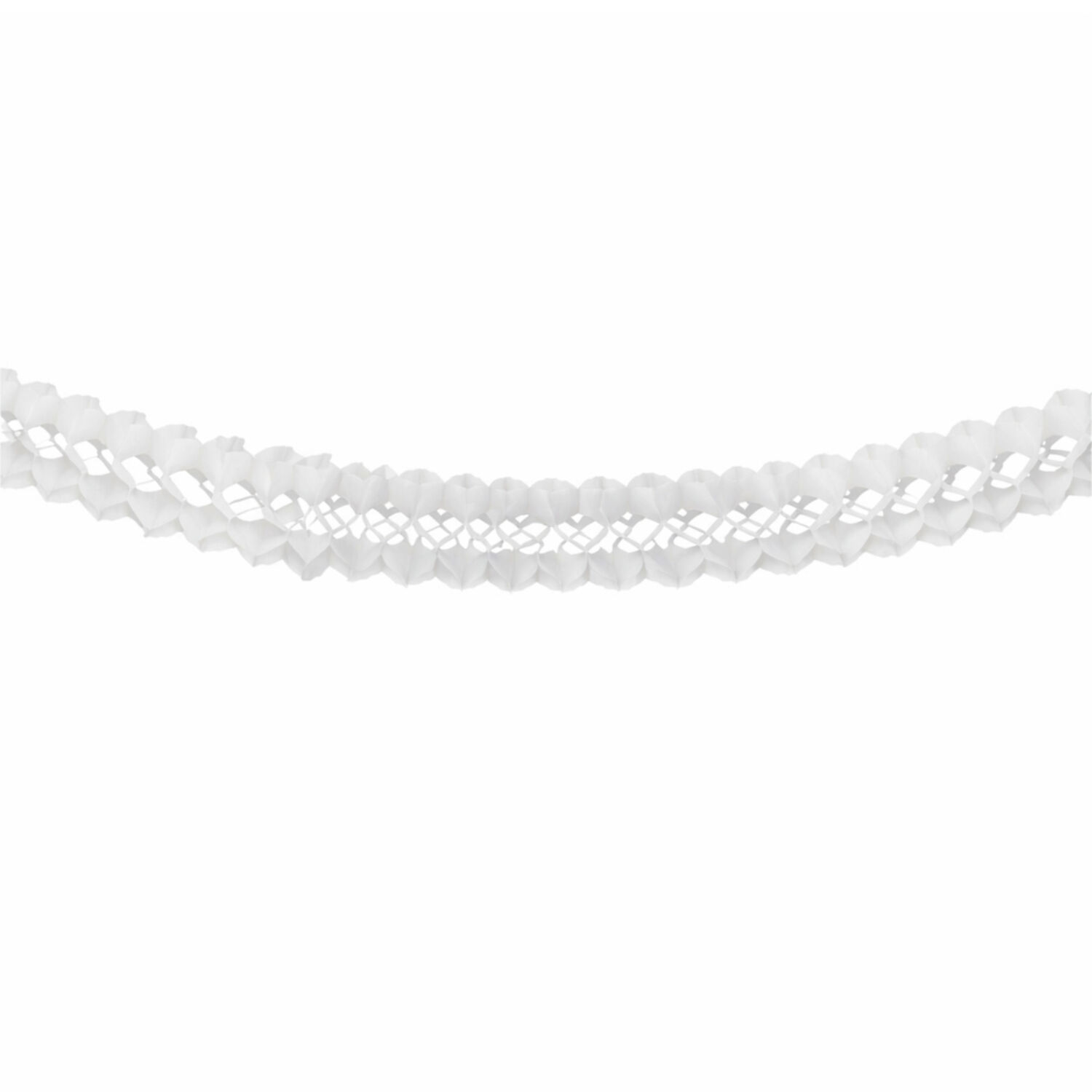 Girlande Gro�raum / Festhalle, 10 m, schwer entflammbar, Wei�