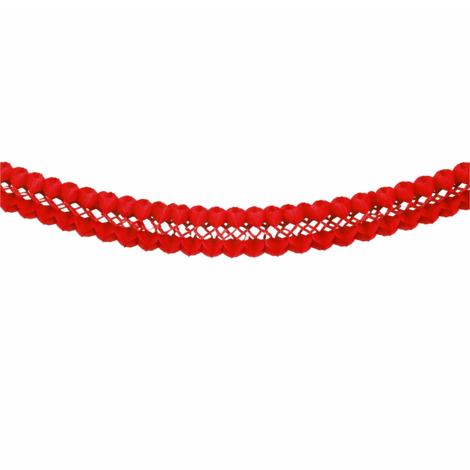 Girlande Gro�raum / Festhalle, 10 m, schwer entflammbar, Rot