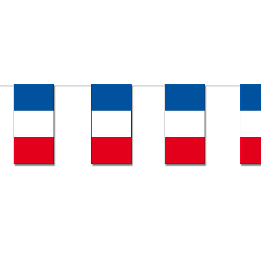 SALE Fahnenkette Frankreich Flagge, 10 m