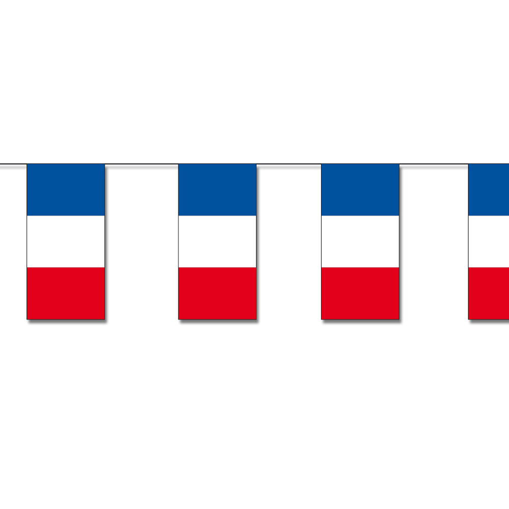 Fahnenkette Frankreich Flagge, 4 m