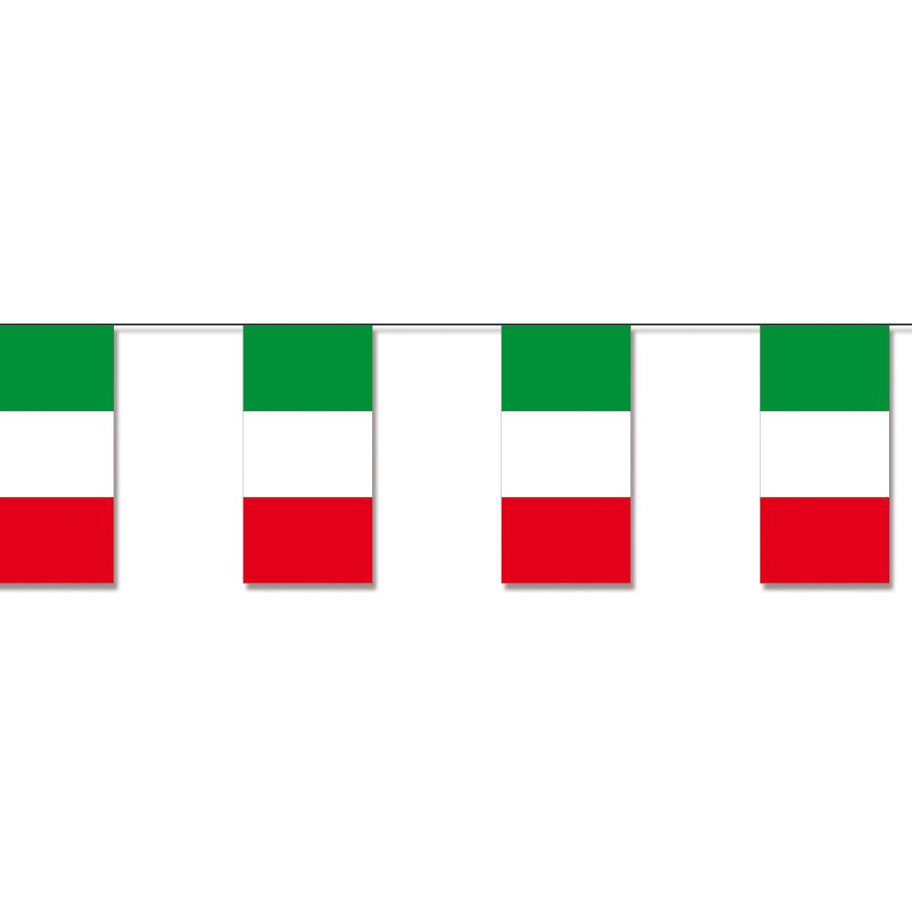 Fahnenkette Italien Flagge, 10 m - Italienisches Fest ...