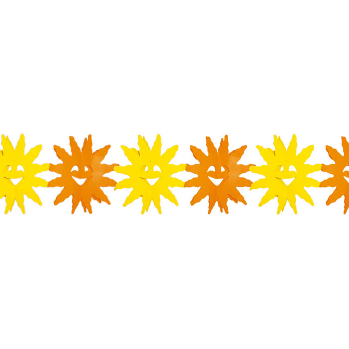 Girlande Sonne gelb/orange, 3 m