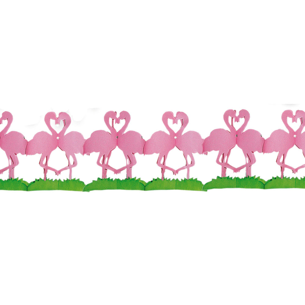 Girlande pinke Flamingos, 3 m