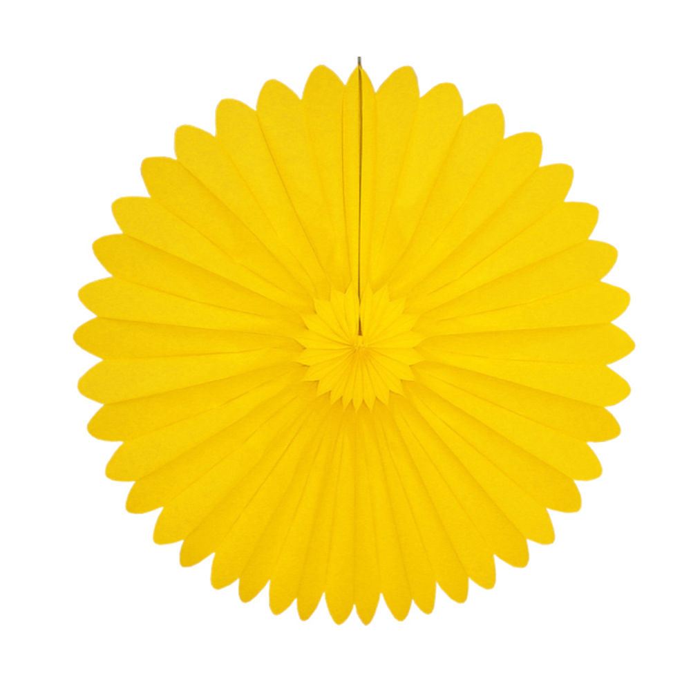 Deko-Fächer gelb, ø 35 cm