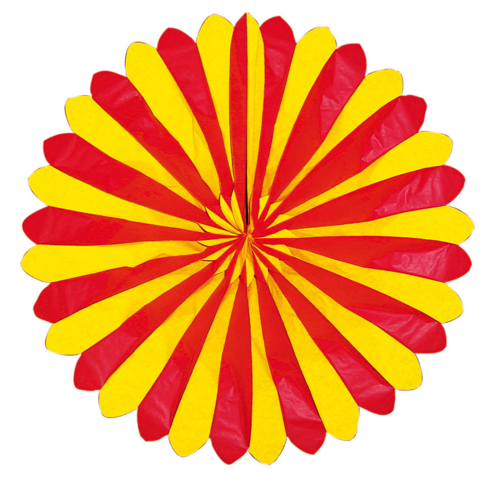 Deko-Fächer Spanien gelb-rot, ø 35 cm