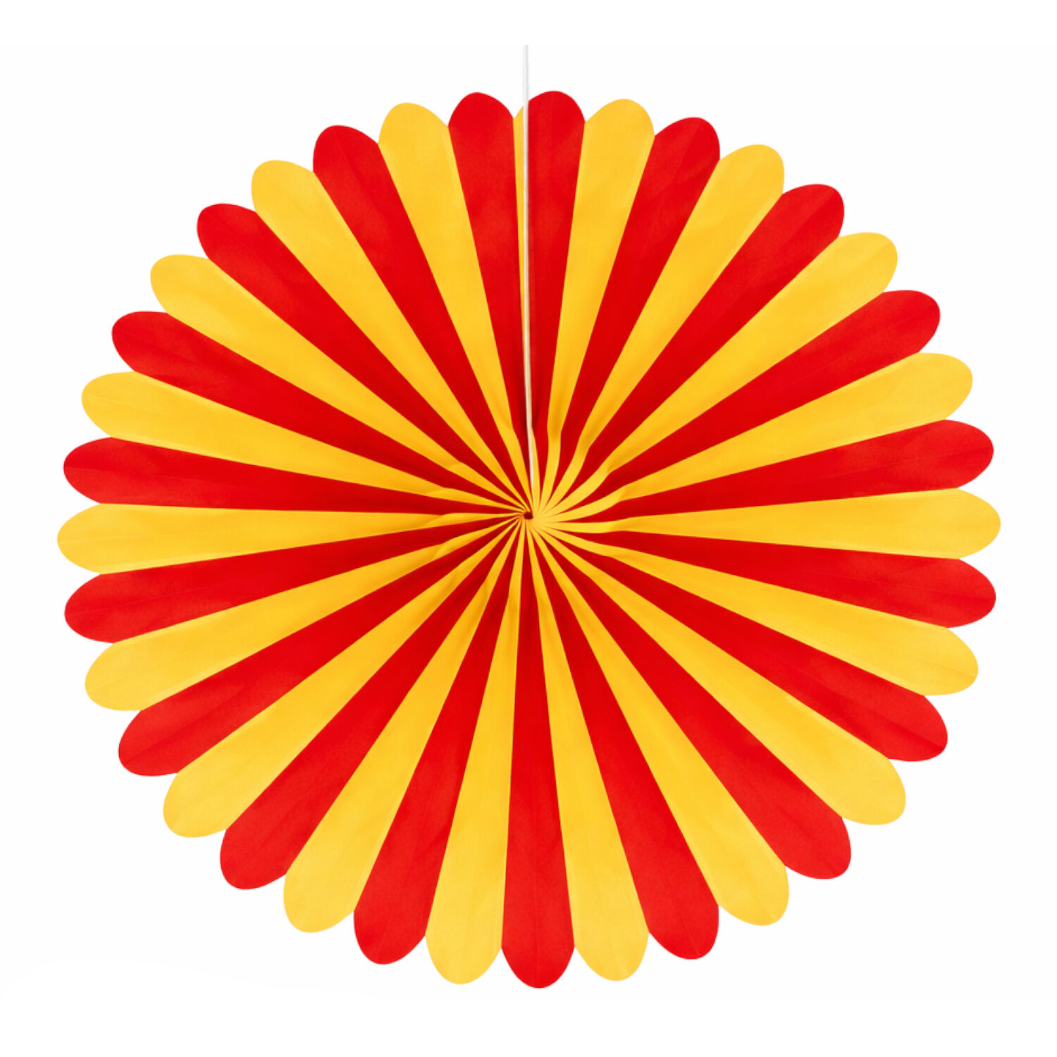 Deko-F�cher / Rosette, ca. � 60 cm, schwer entflammbar, Spanien, Gelb-Rot