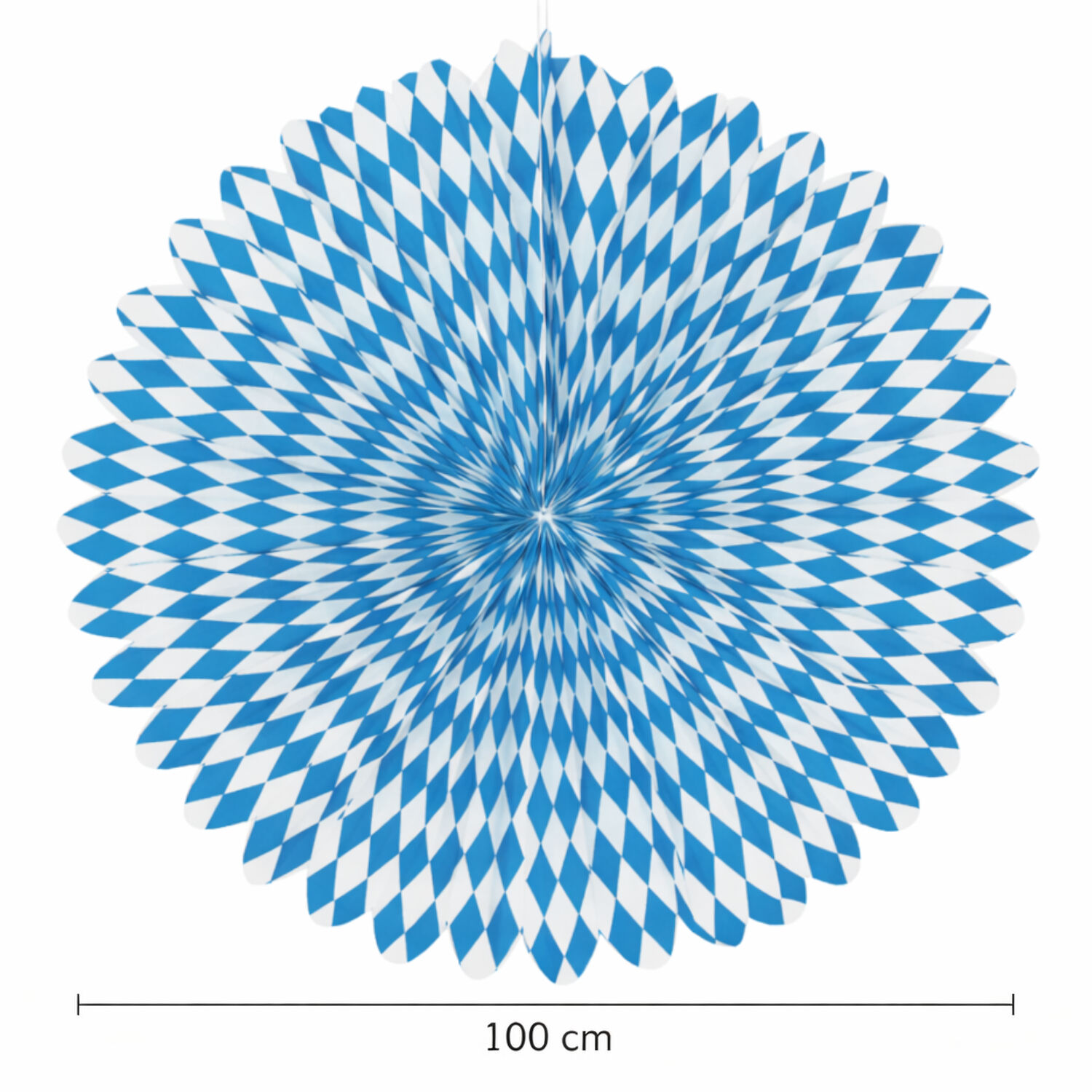 Riesen-Deko-F�cher, � 100 cm, schwer entflammbar, Bayern-Raute