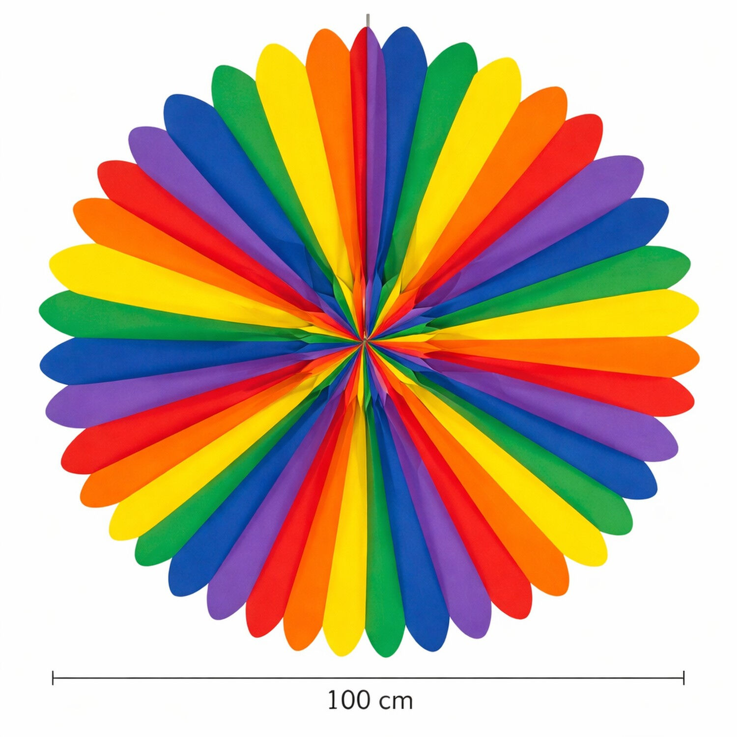 Riesen-Deko-F�cher, � 100 cm, schwer entflammbar, Regenbogen