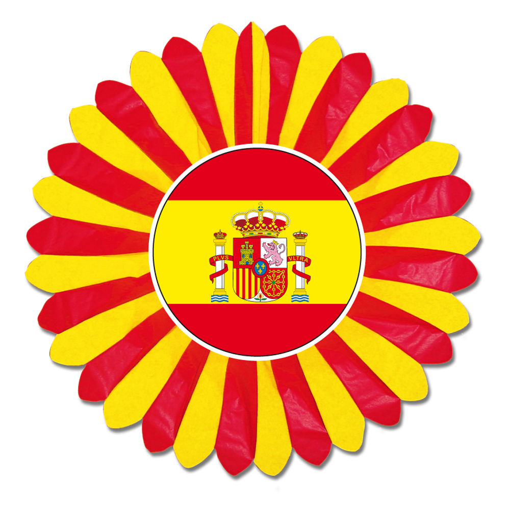 Deko-Fcher Spanien rot-gelb,  60 cm