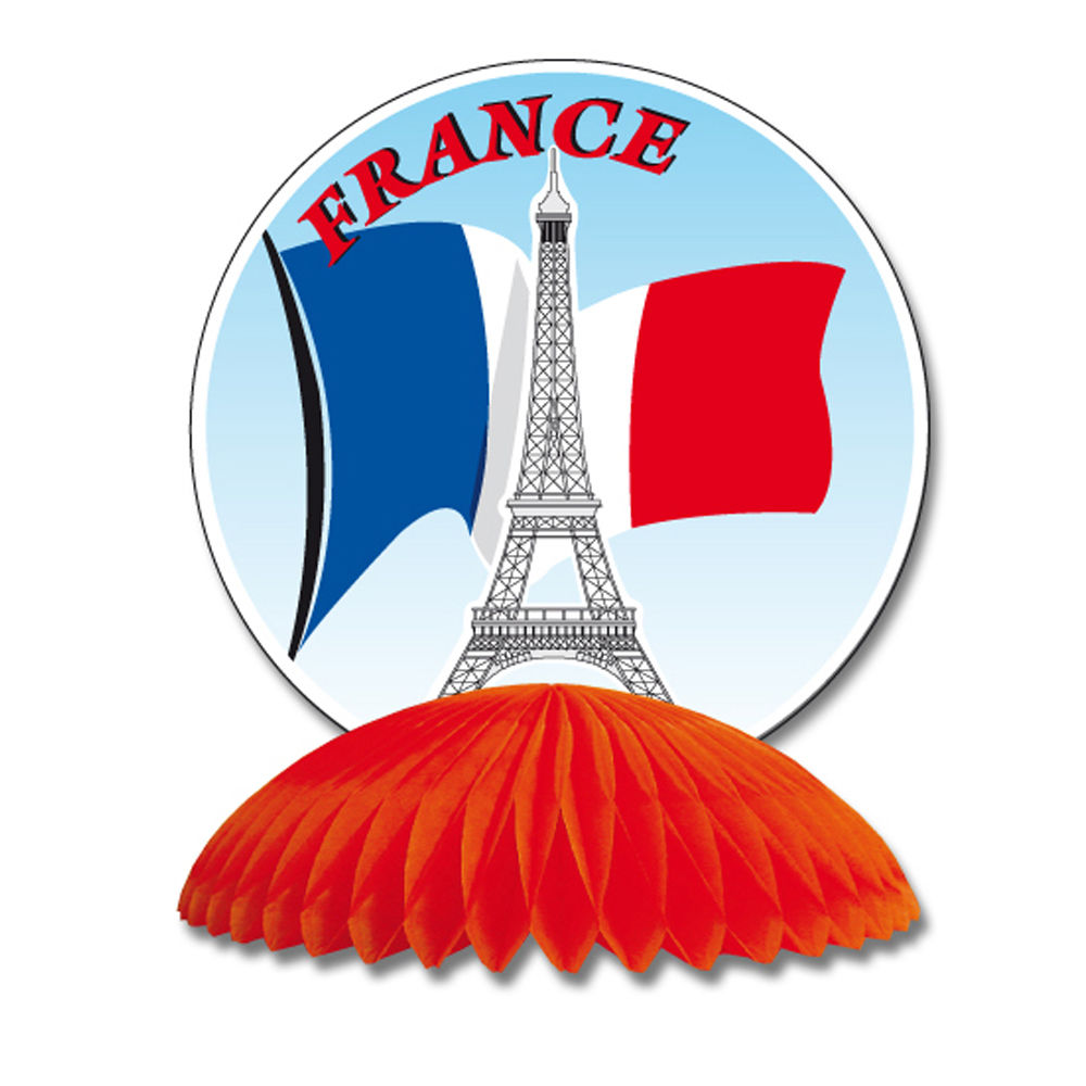 Deko-Aufsteller Frankreich, 22 cm - Partybedarf Europäische Länder  Motto-Party Produkte 