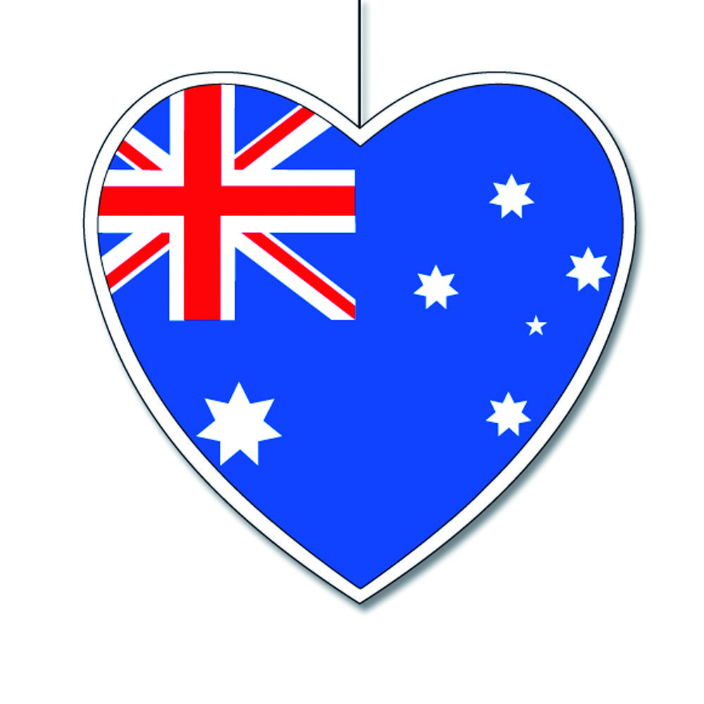 Deko-Hnger Australien Herz, 30 cm