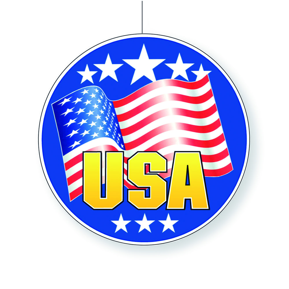 Deko-Hnger USA Fahne und Sterne, 28 cm