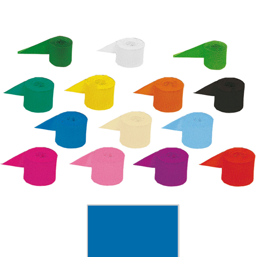 Krepp-Bnder, 10m x 5 cm, blau