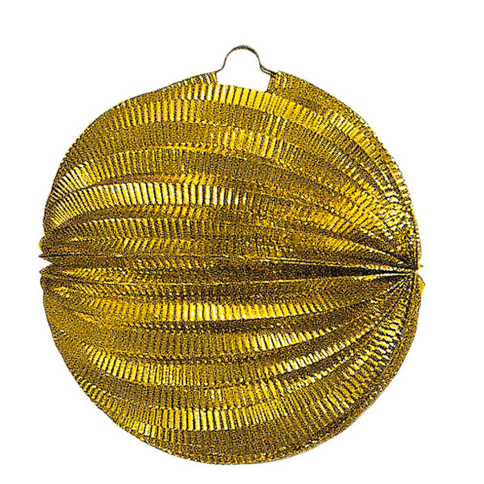 Lampion rund, ca. Ø 24 cm, gold