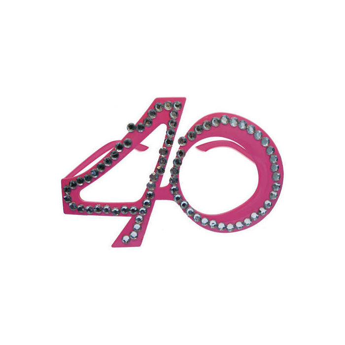 Brille 40 pink mit Brillies