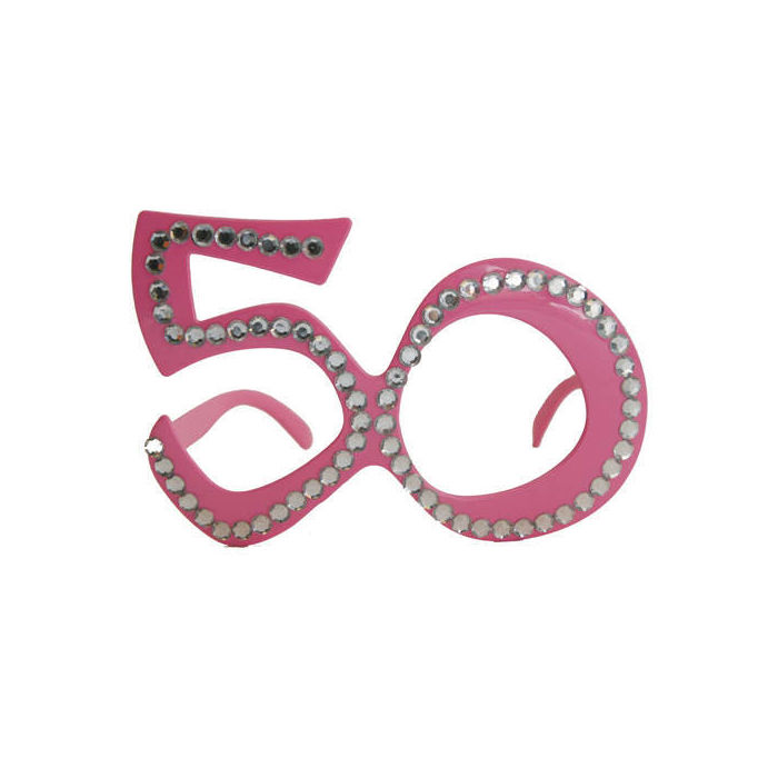 Brille 50 pink mit Brillies