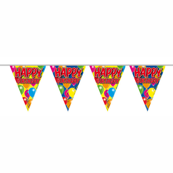 Wimpelkette Balloons Happy Birthday, 10 m
