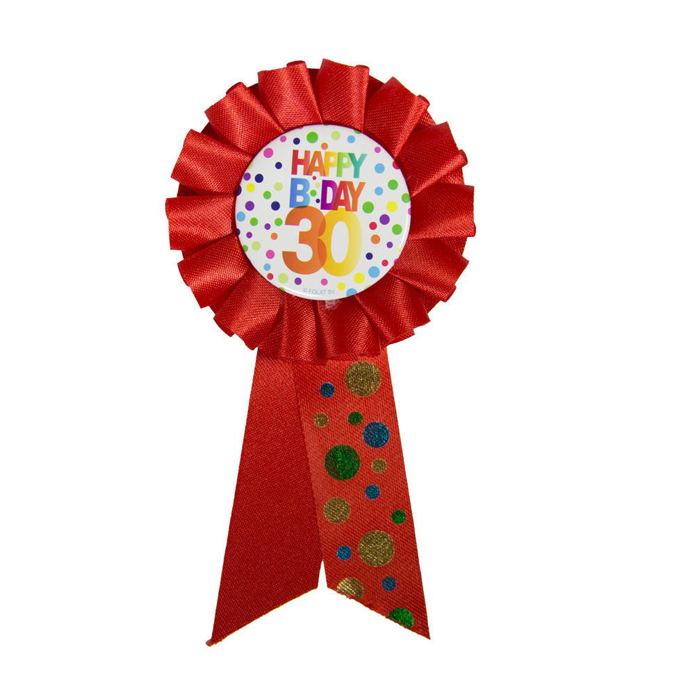 SALE Rosette Bunter Geburtstag 30