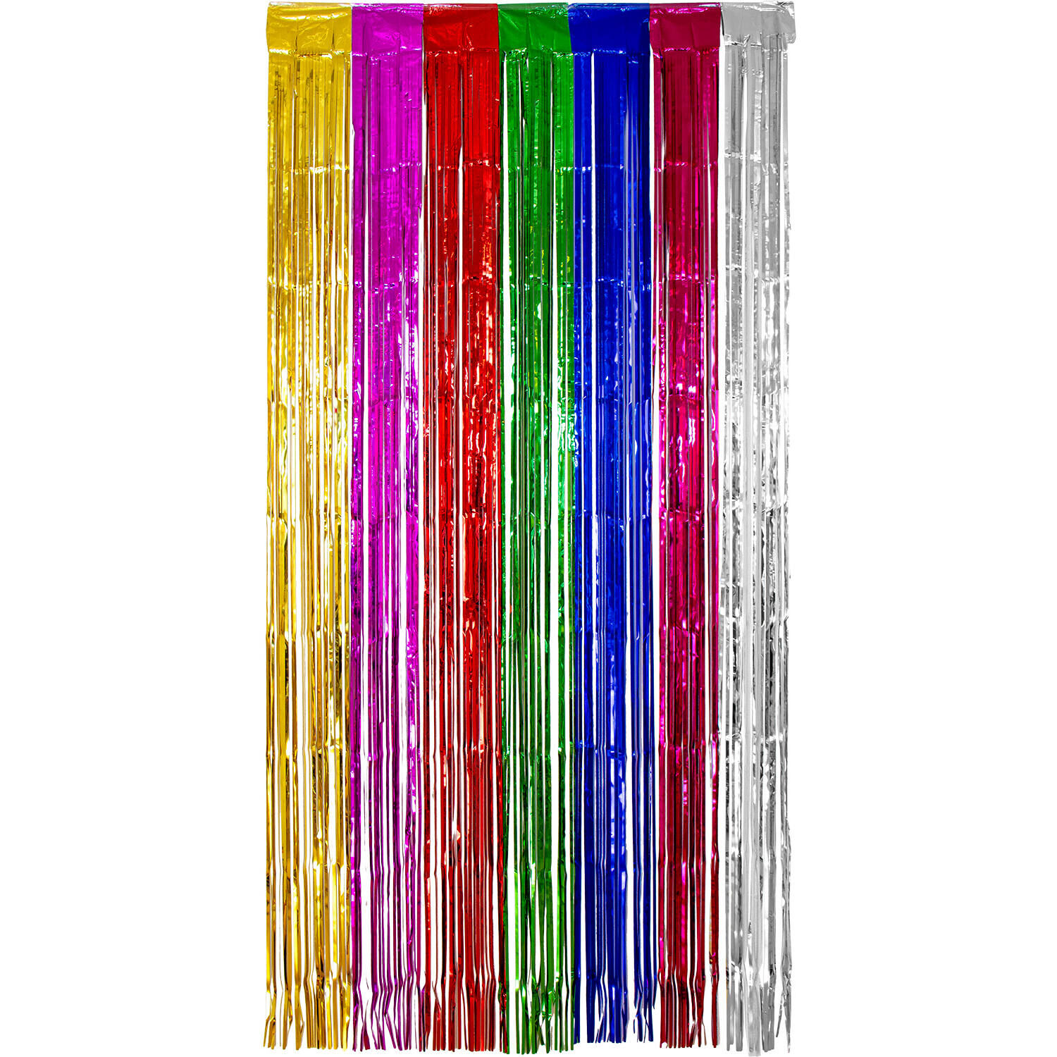 Vorhang Lametta bunt, 2 x 1 m