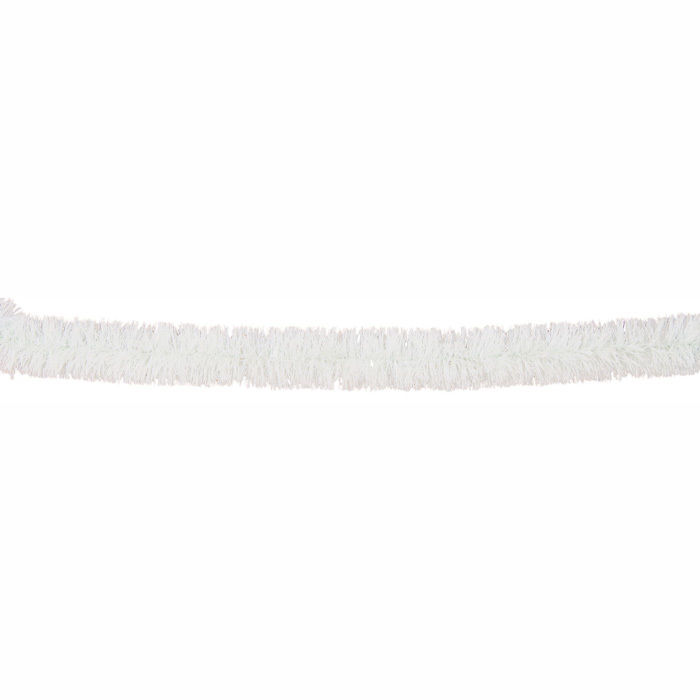SALE Girlande Swirl mit kurzen Fransen, weiß 4 m