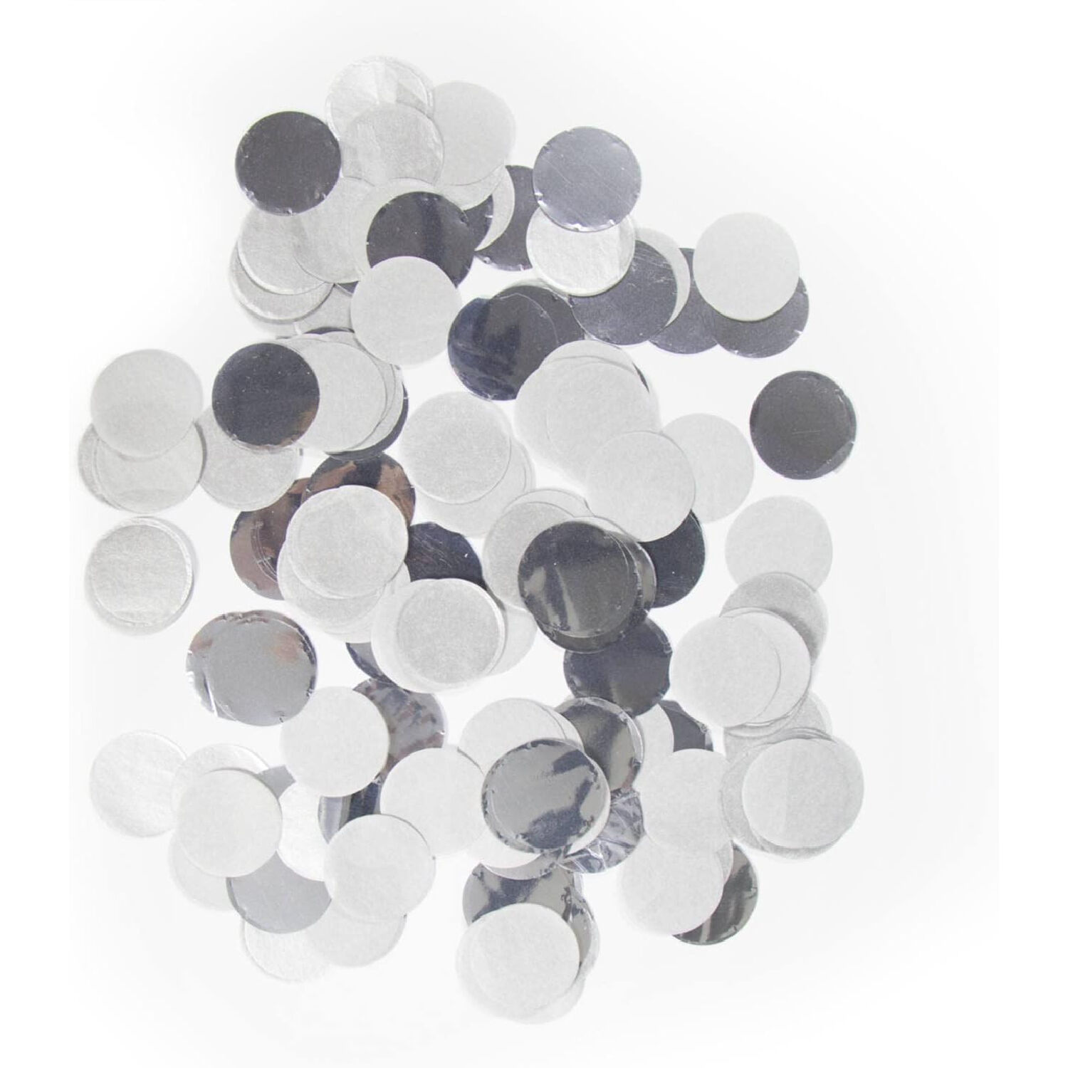 Konfetti Groe silberne Punkte, 14g, 2,5cm