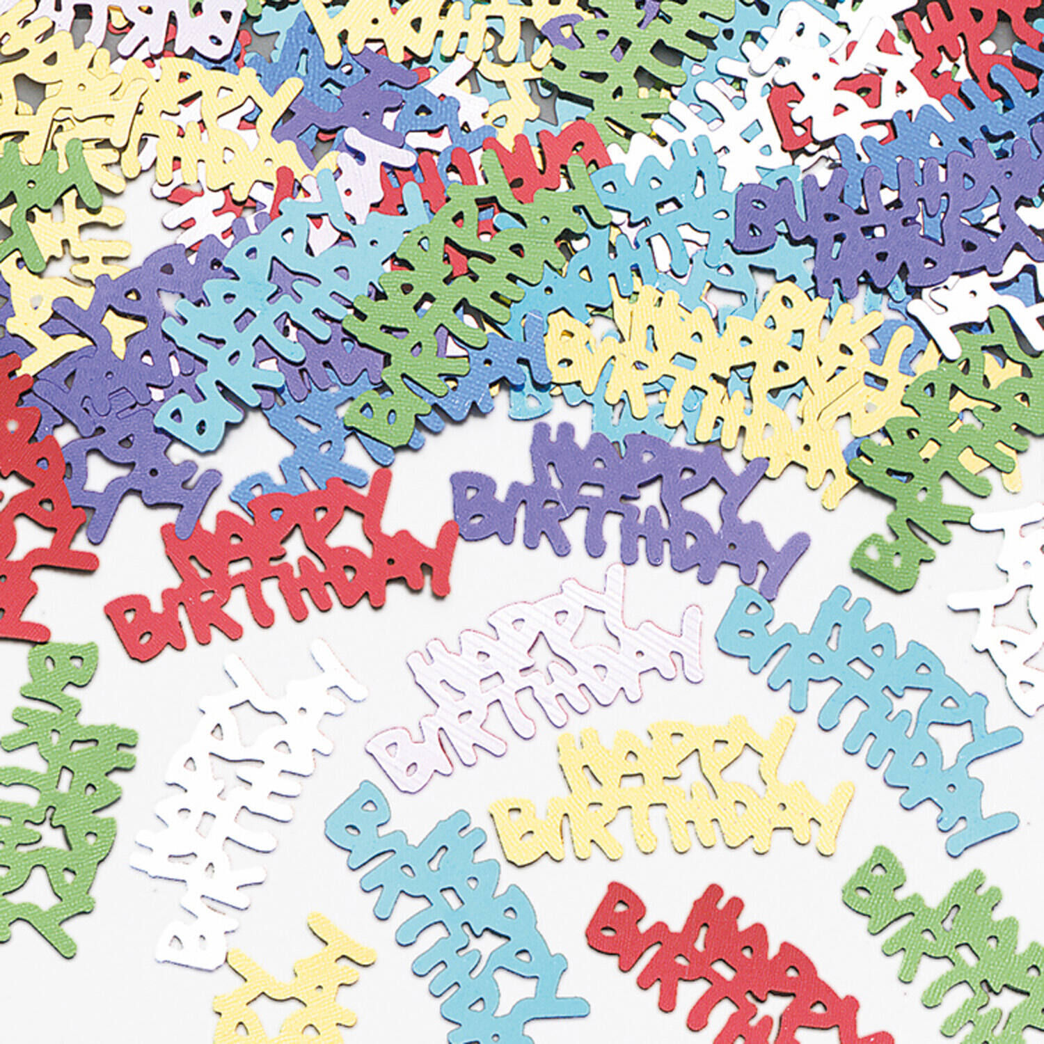Konfetti Happy Birthday, aus Folie, bunt metallisch, 14 g