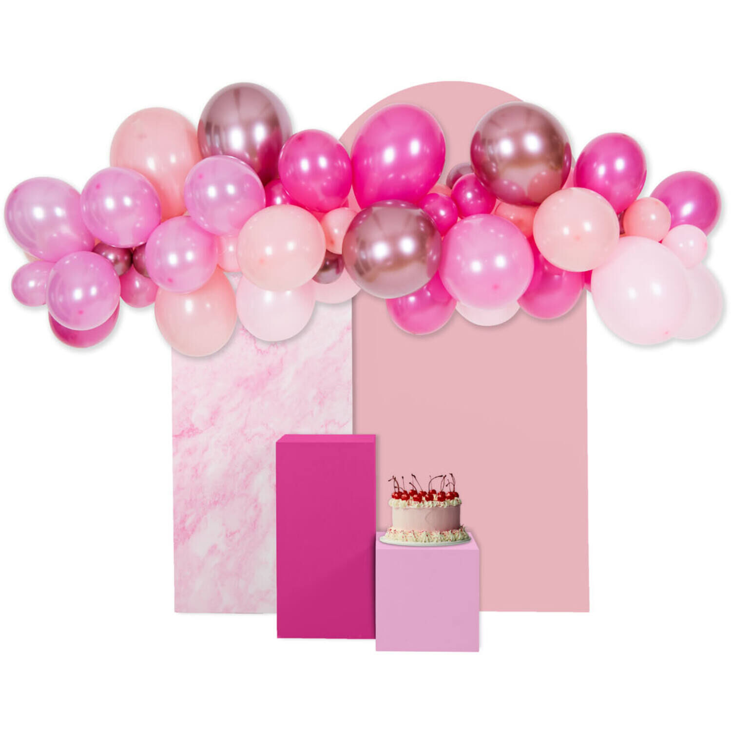 NEU Ballon-Girlanden-Set Pink, 62 Teile inkl. Ballonband fr 200cm Ballongirlande Bild 2